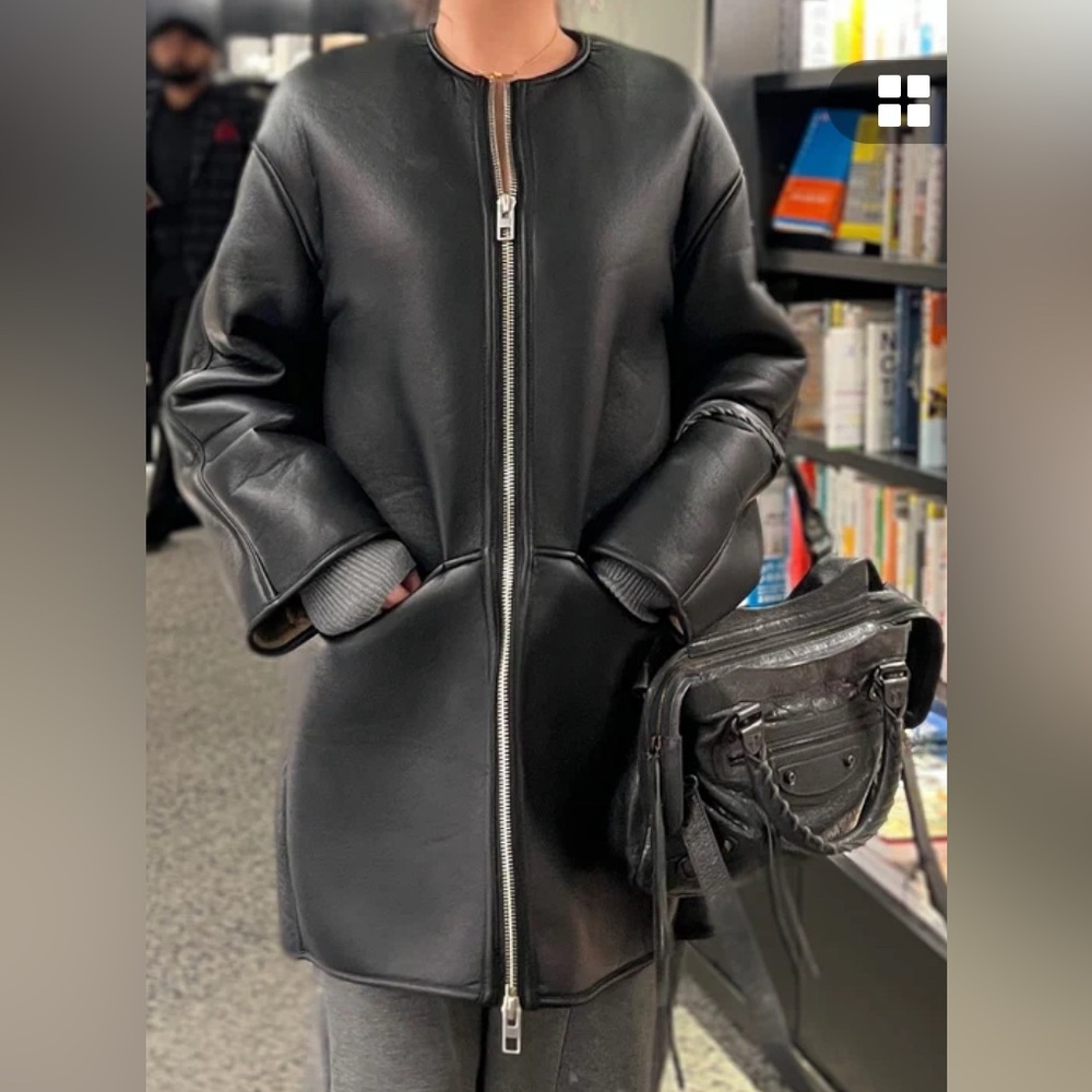 Zara Black Leather Women's Jacket